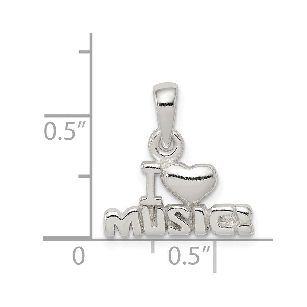 Sterlingsilber I Liebe Musik Anhänger