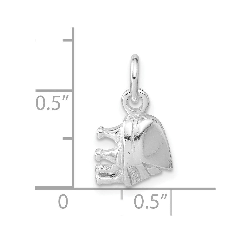 Sterlingsilber Poliert Klavier Charm