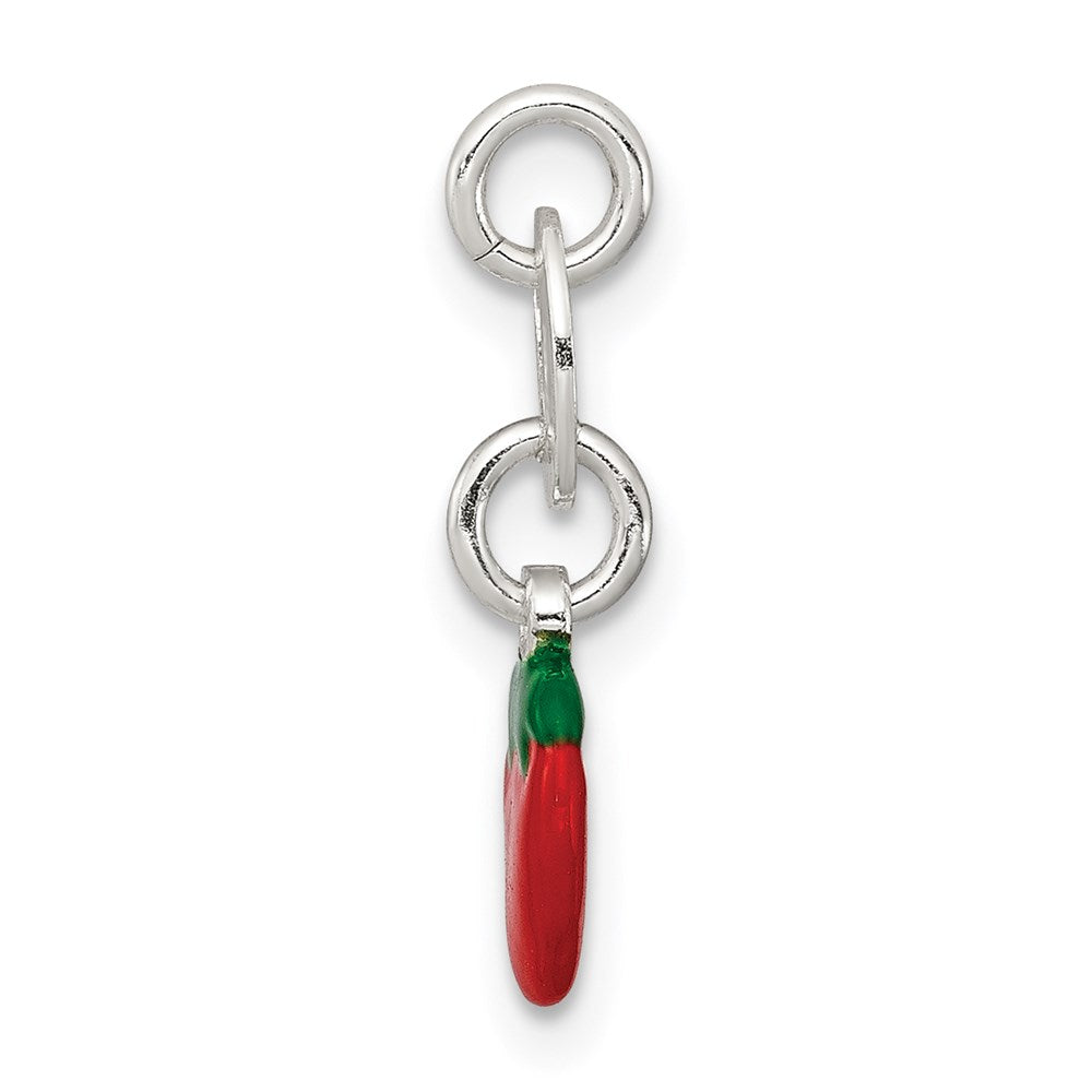 Sterlingsilber Emailliert Strawberry Charm