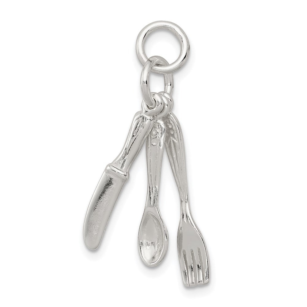 Sterlingsilber Fork, Messer, und Spoon Charm