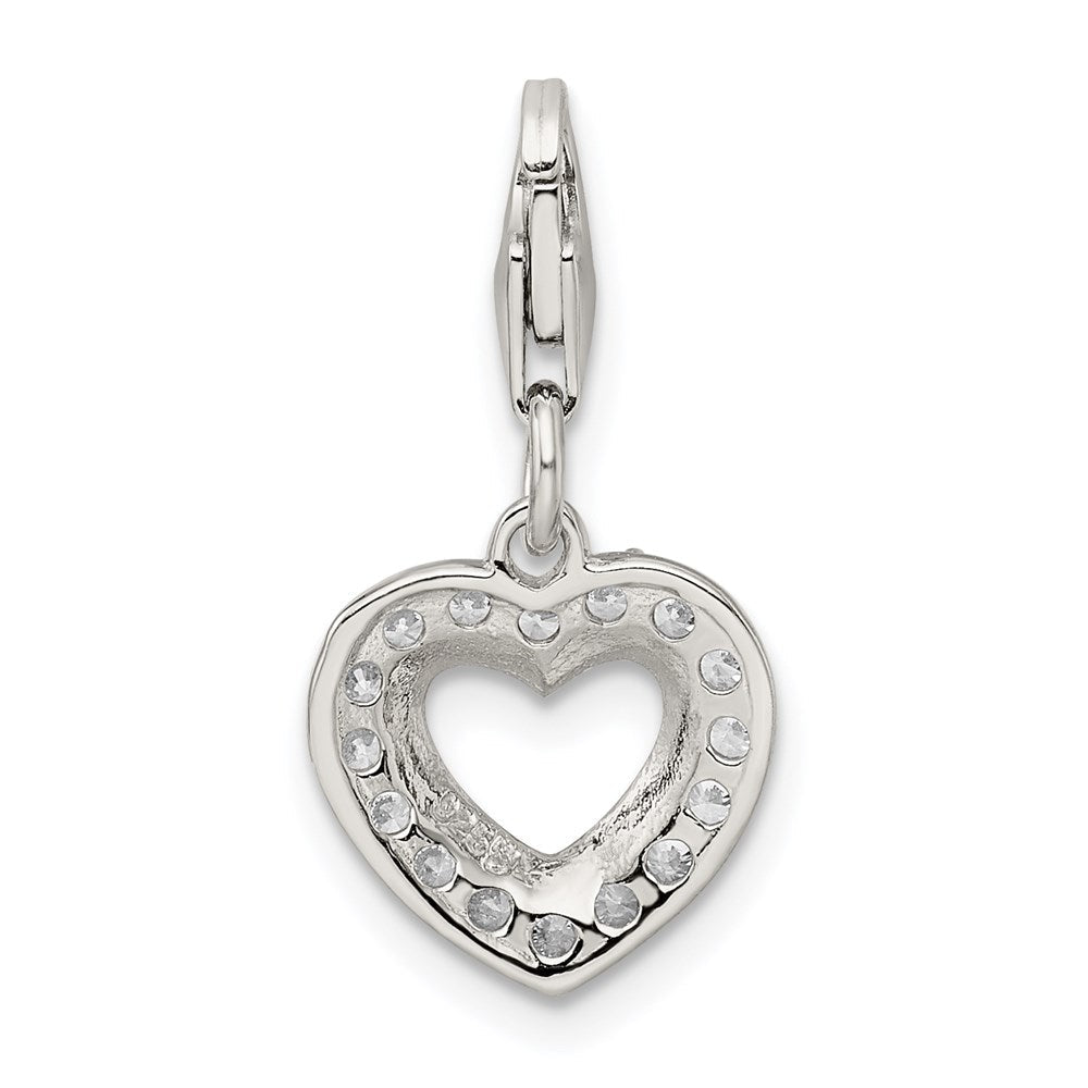 Sterlingsilber Zirkonia Herz Charm