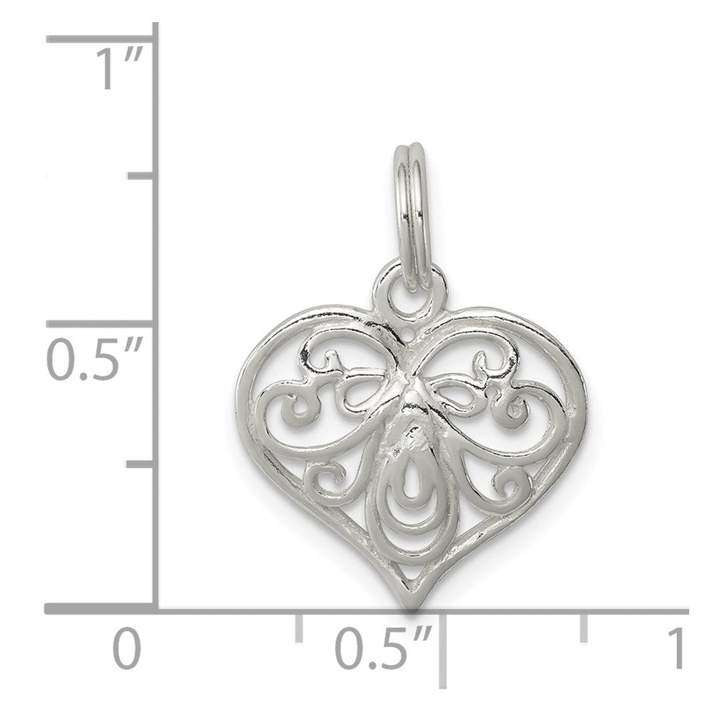 Sterlingsilber Herz Charm
