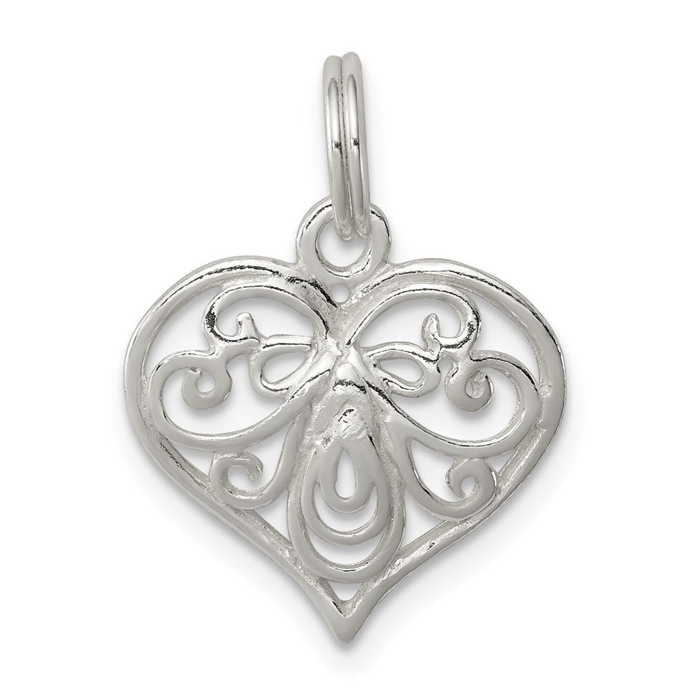 Sterlingsilber Herz Charm