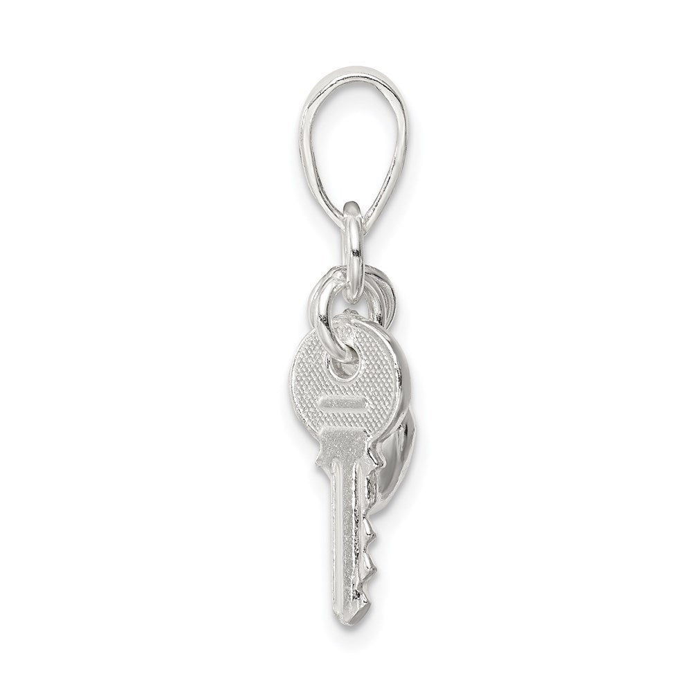Sterlingsilber Herz mit Key Charm