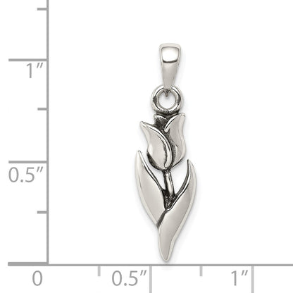 Sterlingsilber Antikisiert Tulpe Anhänger