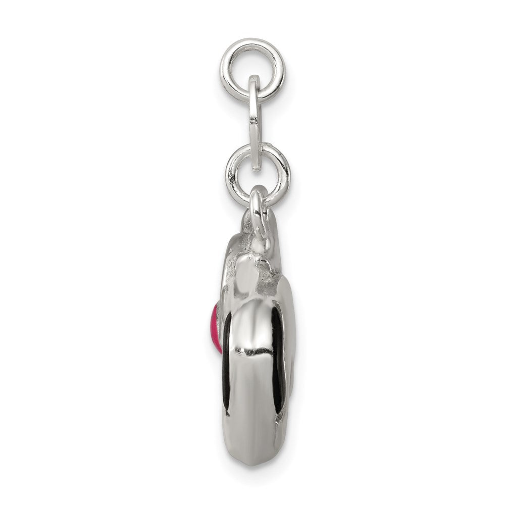 Sterlingsilber Emailliert Cow Charm