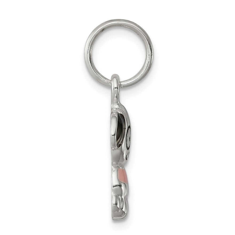 Sterlingsilber Emailliert Puppy Charm