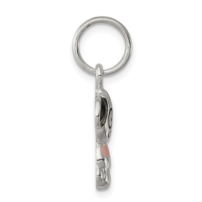 Sterlingsilber Emailliert Puppy Charm