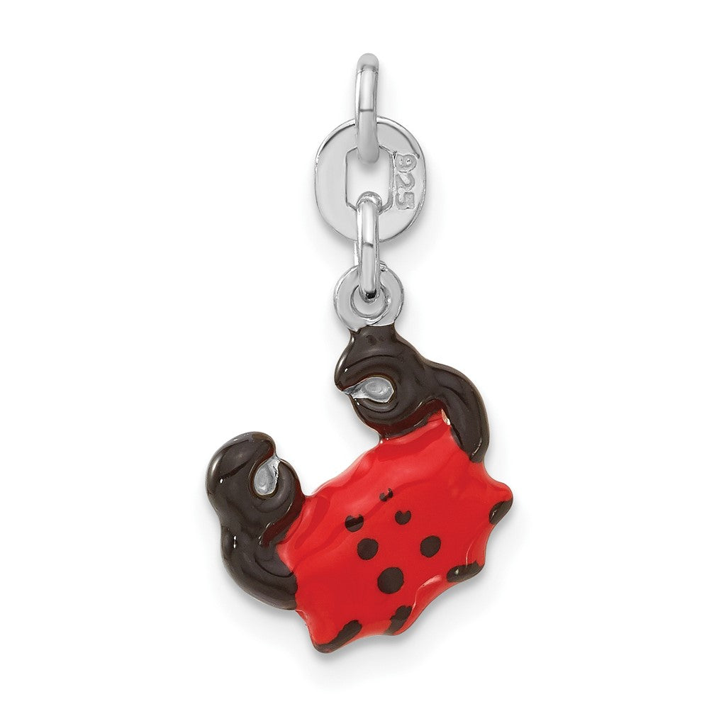 Sterlingsilber Emailliert Krabbe Charm