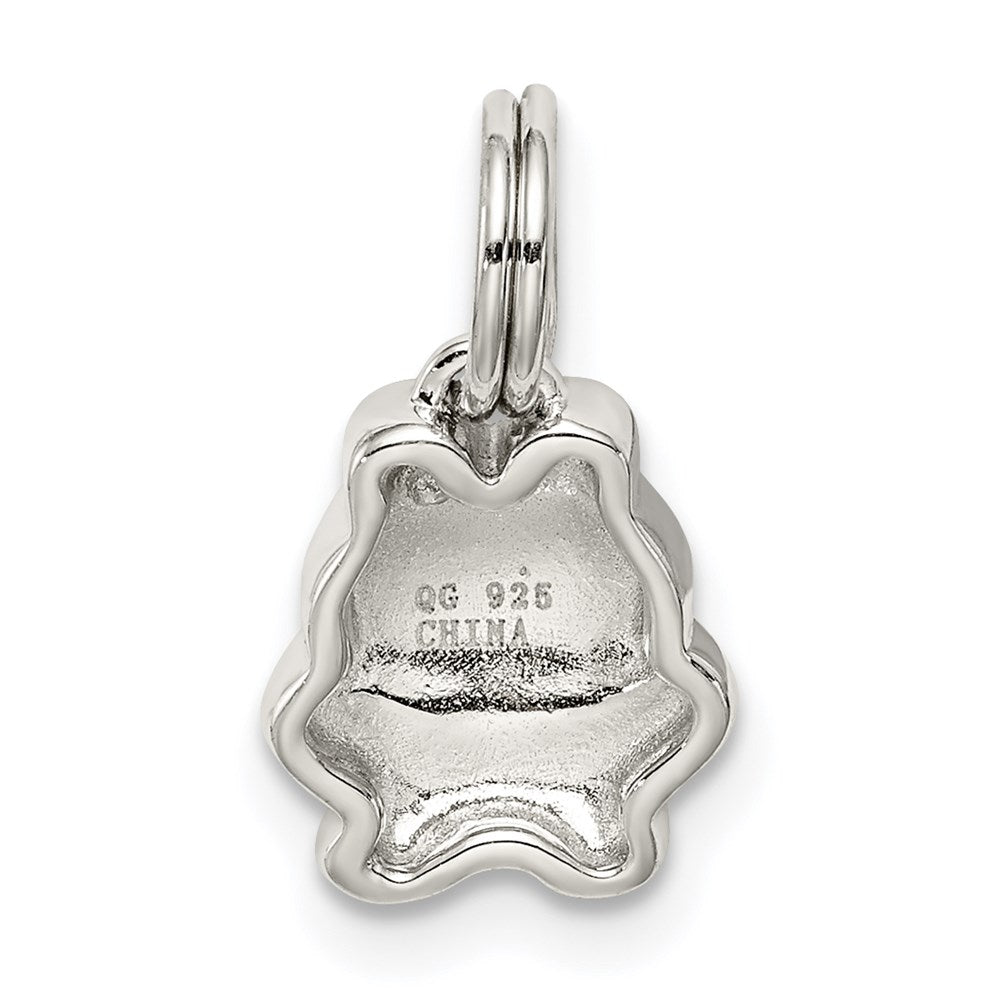 Sterlingsilber Rhodiniert Grün Emailliert Frosch Charm