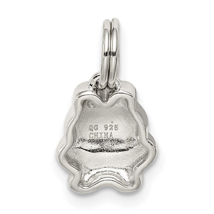 Sterlingsilber Rhodiniert Grün Emailliert Frosch Charm