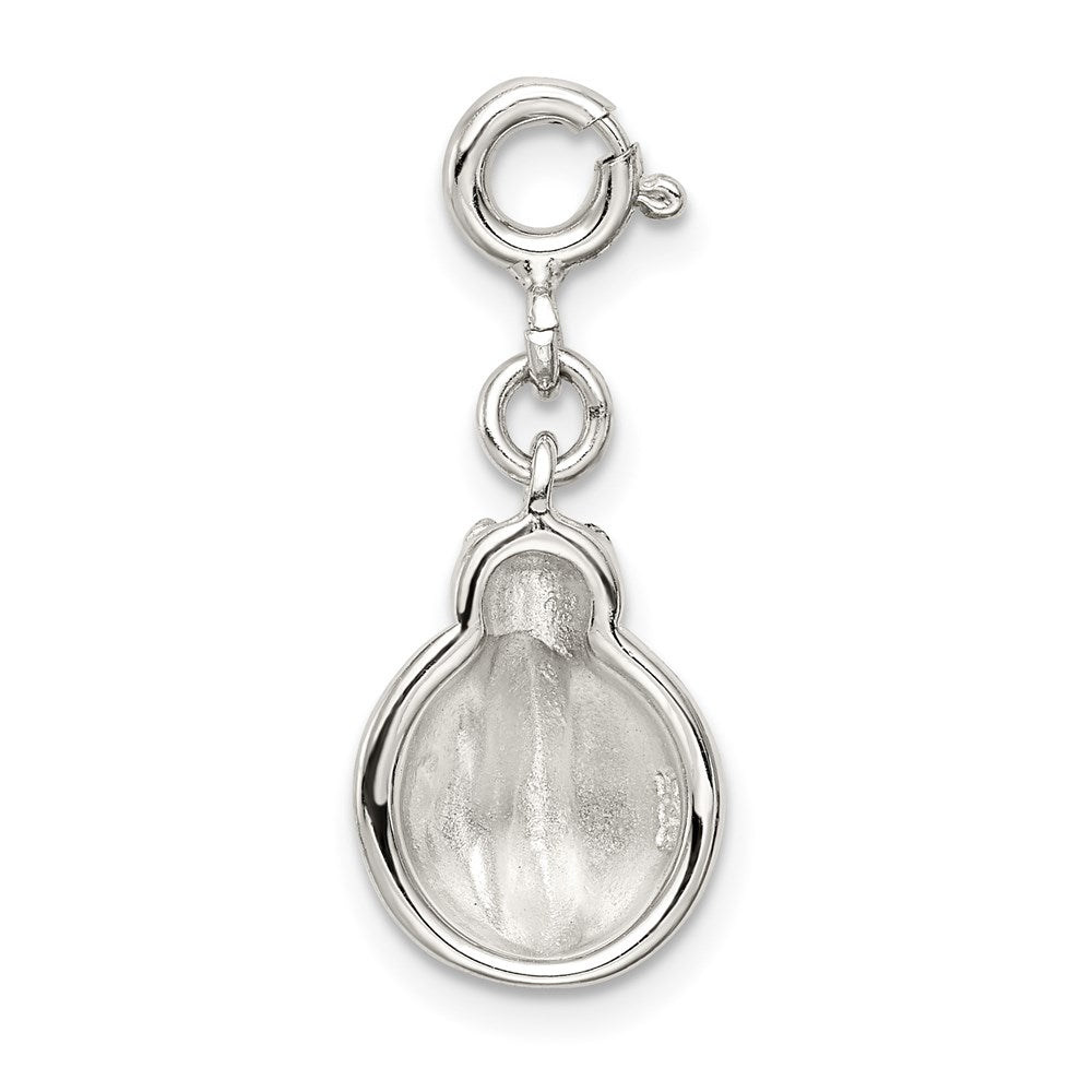 Sterlingsilber Rhodiniert Rot und Schwarz Emailliert Damen Bug Charm