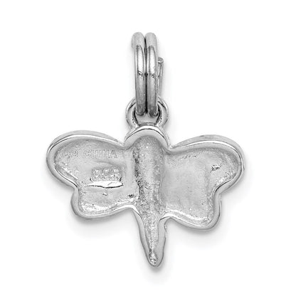 Sterlingsilber Rhodium-platedglitter Emaille Libelle Charm