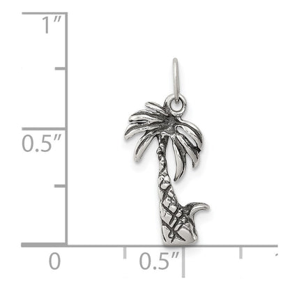 Sterlingsilber Antikisiert Palme Baum Charm