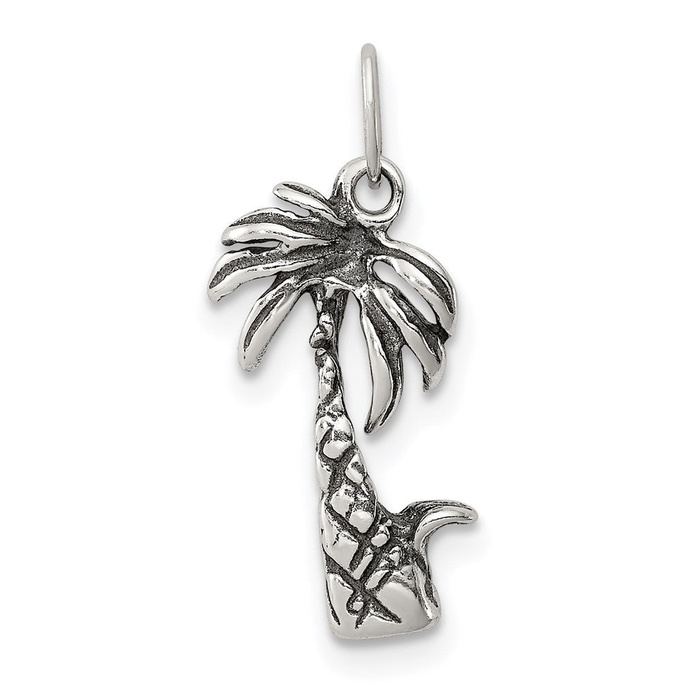 Sterlingsilber Antikisiert Palme Baum Charm