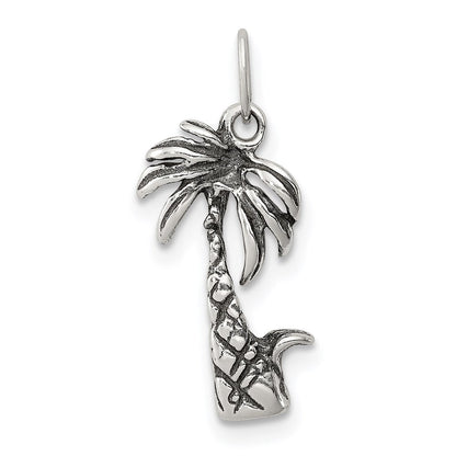 Sterlingsilber Antikisiert Palme Baum Charm