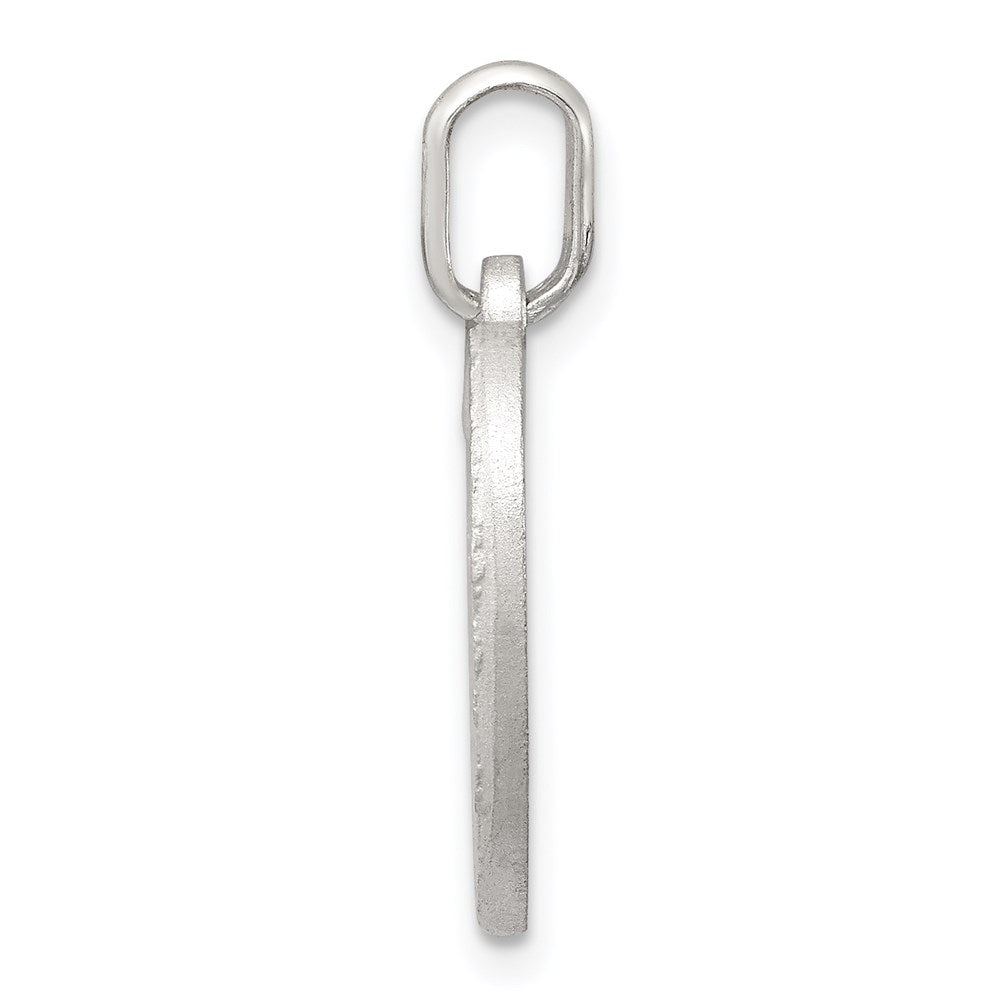 Sterlingsilber Satiniert Engel Herz Charm