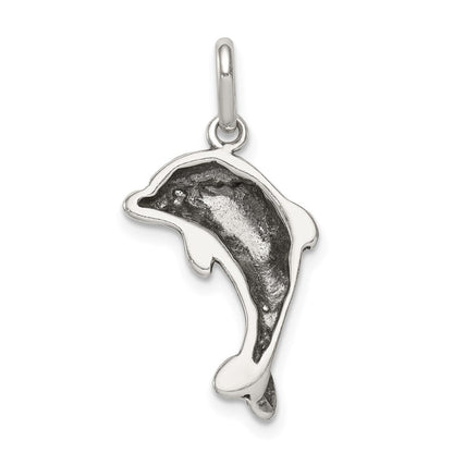 Sterlingsilber Antikisiert Delfin Anhänger
