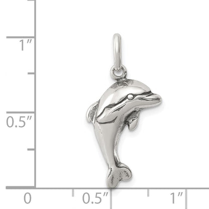 Sterlingsilber Antikisiert Delfin Anhänger