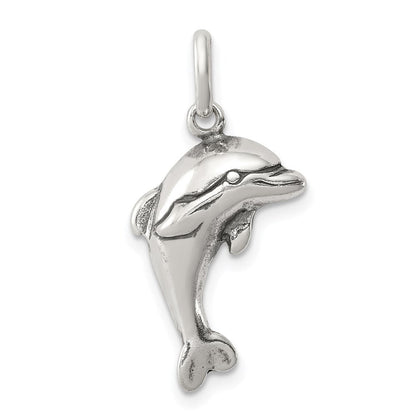Sterlingsilber Antikisiert Delfin Anhänger