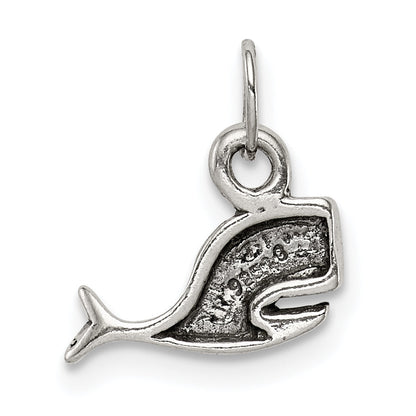 Sterlingsilber Antikisiert Wal Charm