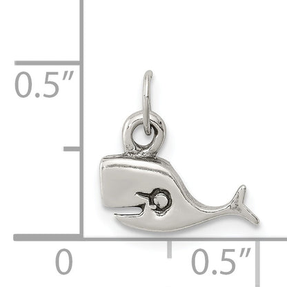 Sterlingsilber Antikisiert Wal Charm