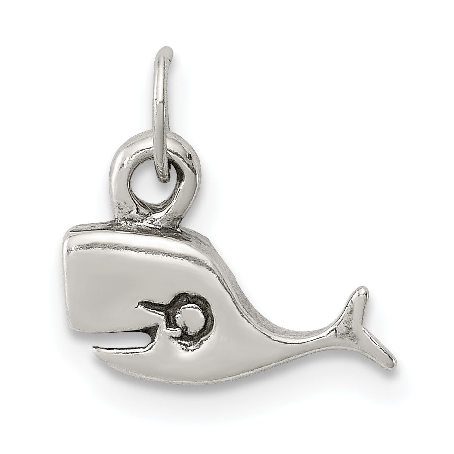 Sterlingsilber Antikisiert Wal Charm