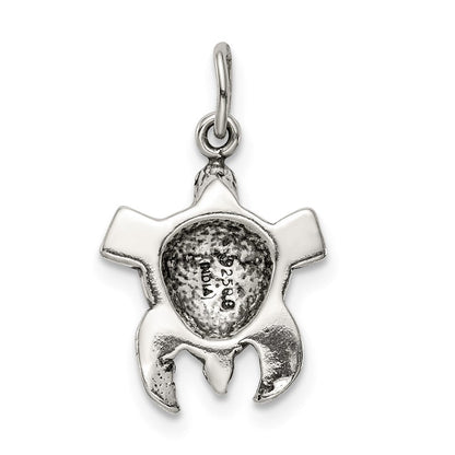 Sterlingsilber Antikisiert Meer Schildkröte Charm