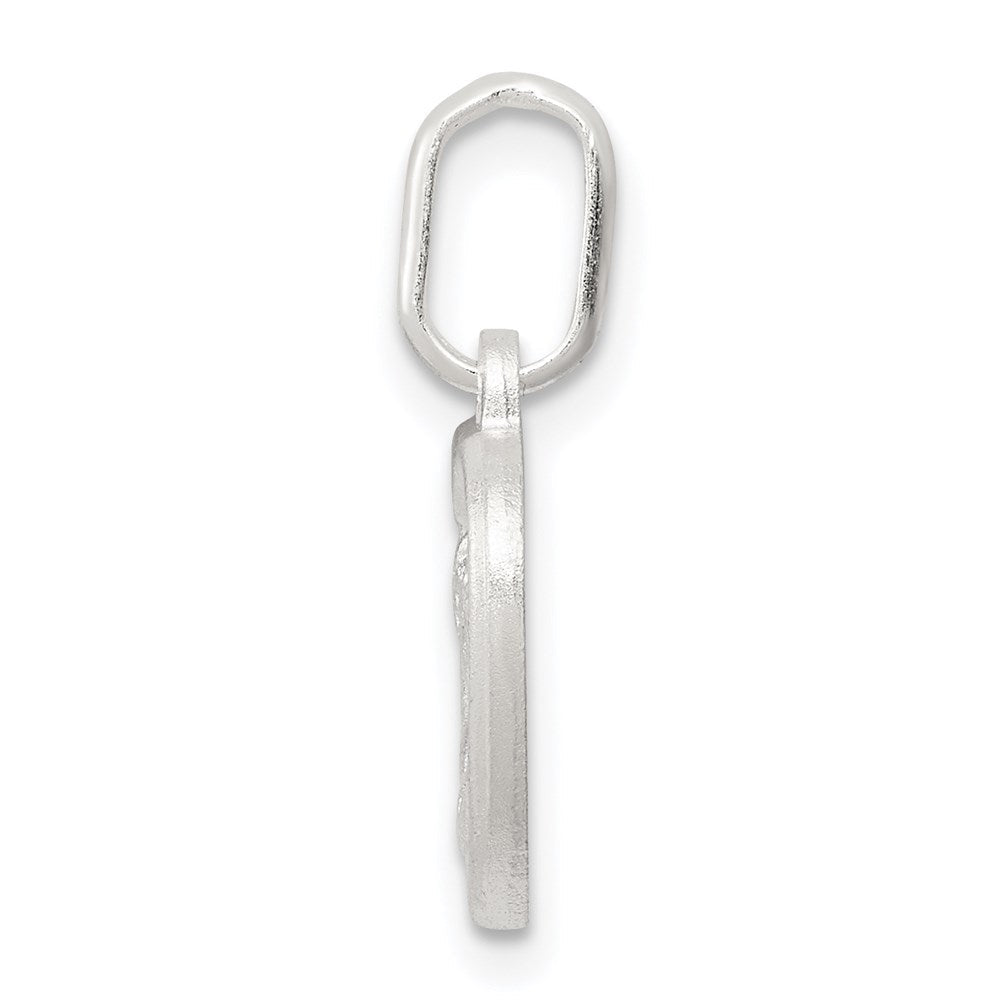 Sterlingsilber Satiniert Engel Herz Charm