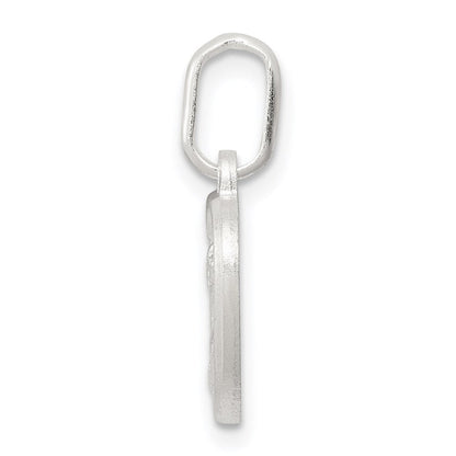Sterlingsilber Satiniert Engel Herz Charm