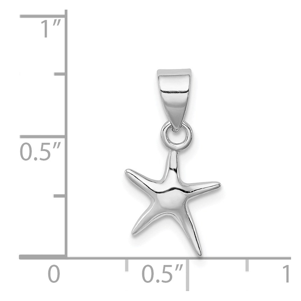 Sterlingsilber Rhodium-platedstarfish Anhänger