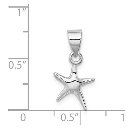 Sterlingsilber Rhodium-platedstarfish Anhänger