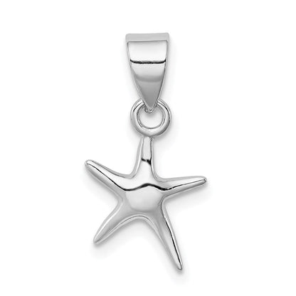 Sterlingsilber Rhodium-platedstarfish Anhänger