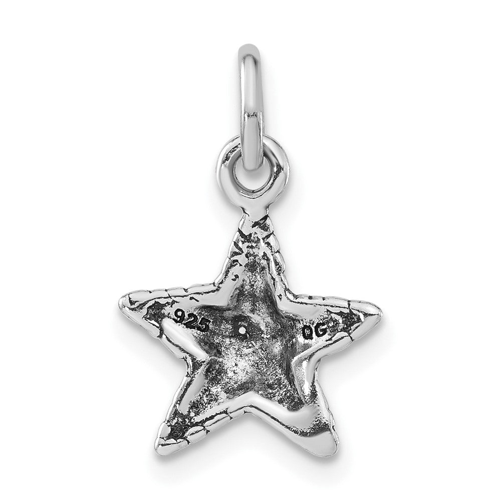 Sterlingsilber Poliert & Antikisiert Seestern Charm