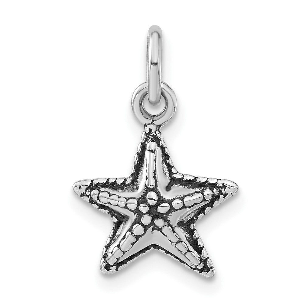 Sterlingsilber Poliert & Antikisiert Seestern Charm
