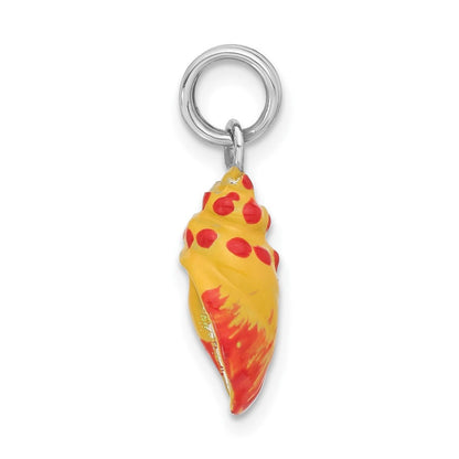 Sterlingsilber Emailliert Conch Muschel Charm