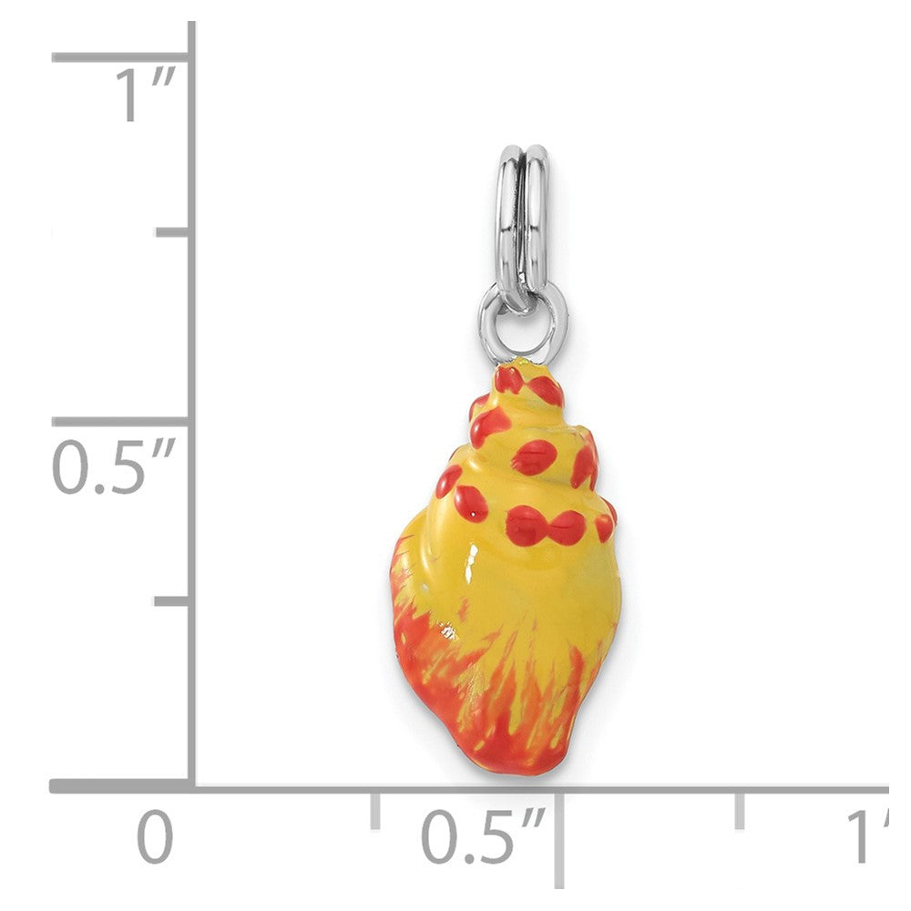 Sterlingsilber Emailliert Conch Muschel Charm