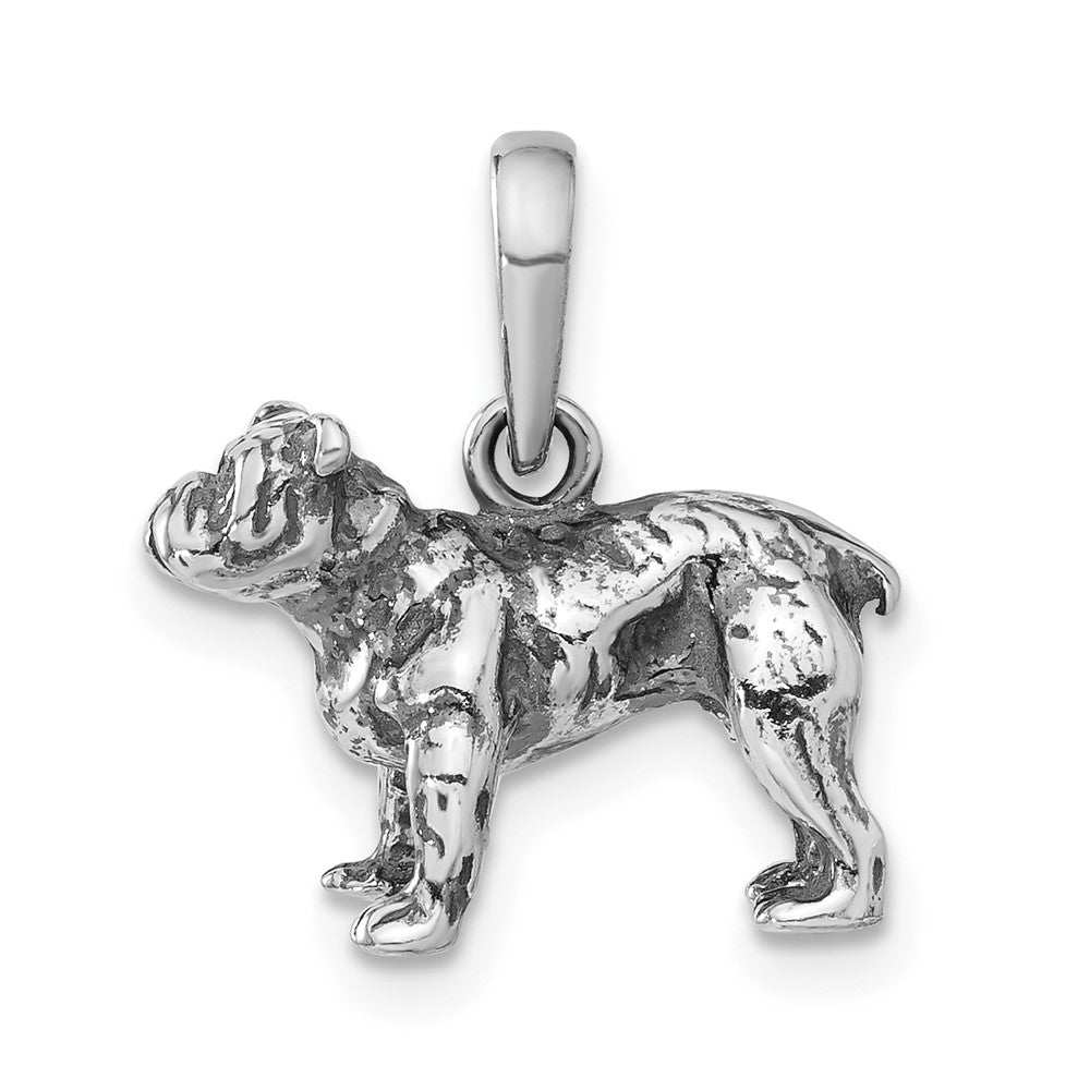 Sterlingsilber 3-d Antikisiert Hund Anhänger