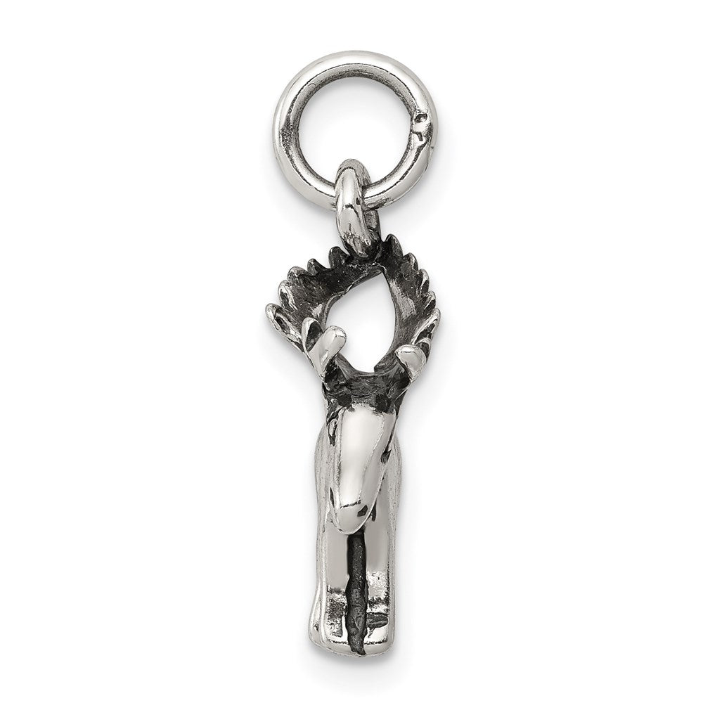 Sterlingsilber Antikisiert Moose Charm