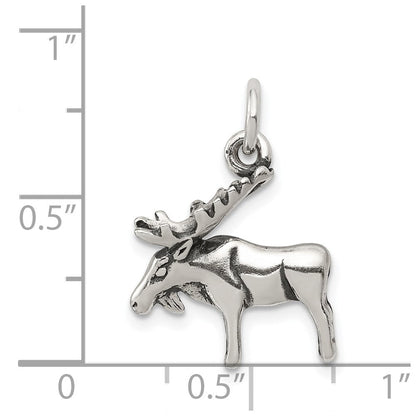 Sterlingsilber Antikisiert Moose Charm