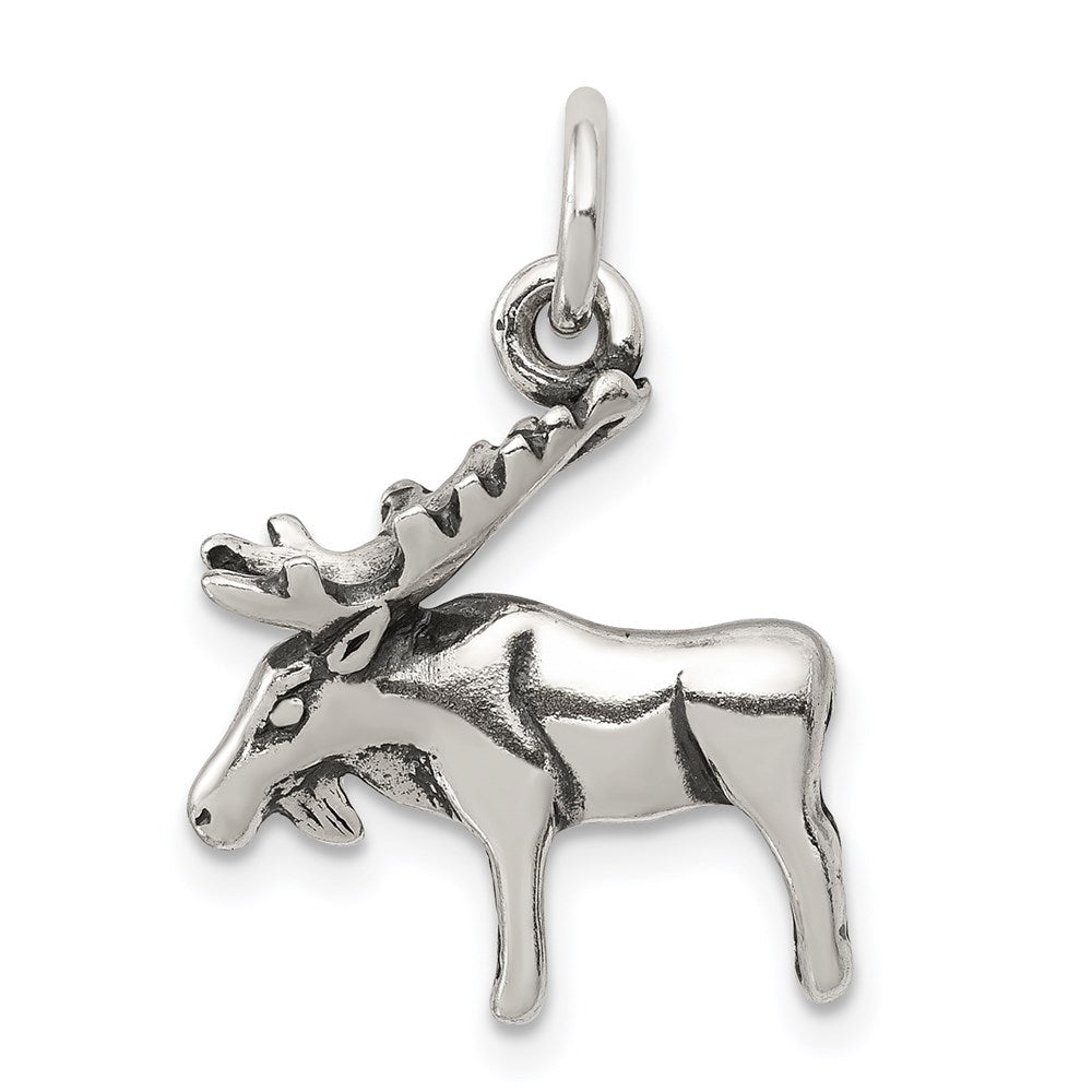 Sterlingsilber Antikisiert Moose Charm