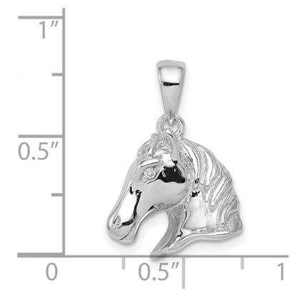 Sterlingsilber Rhodiniert Pferd Anhänger