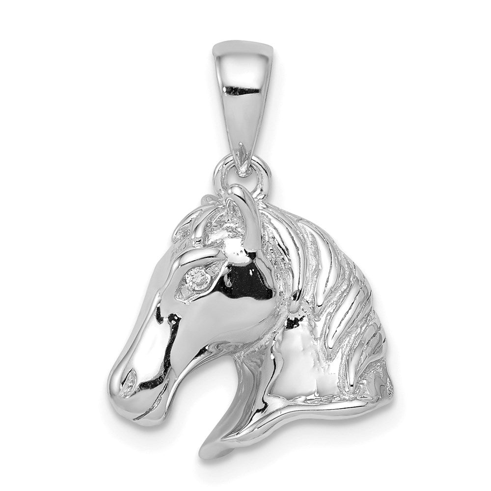 Sterlingsilber Rhodiniert Pferd Anhänger