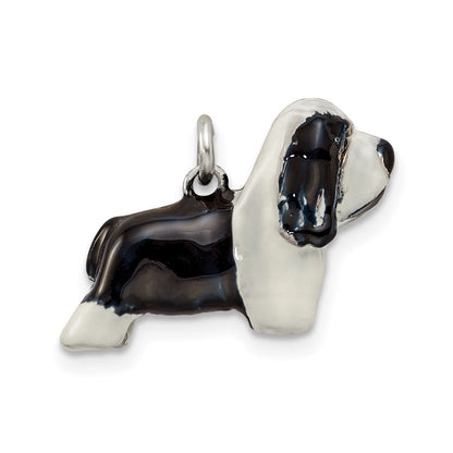 Sterlingsilber Emailliert Bearded Collie Charm
