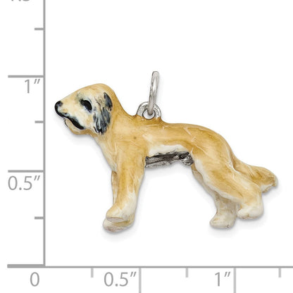 Sterlingsilber Emailliert Briard Charm