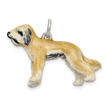Sterlingsilber Emailliert Briard Charm