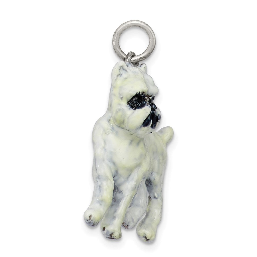 Sterlingsilber Emaille Brussel Griffon Charm