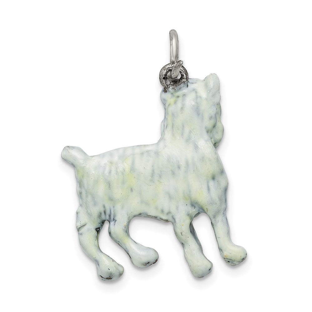 Sterlingsilber Emaille Brussel Griffon Charm