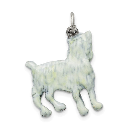 Sterlingsilber Emaille Brussel Griffon Charm