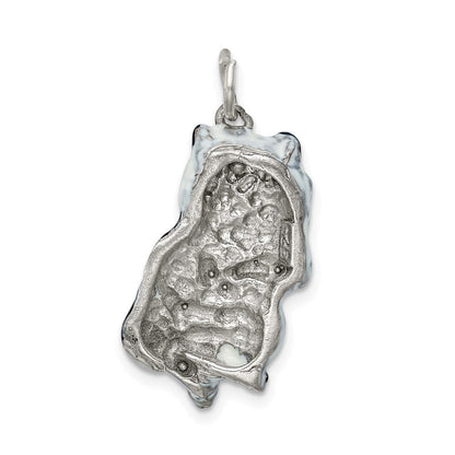 Sterlingsilber Emailliert Schwarz & Weiß Katze Charm
